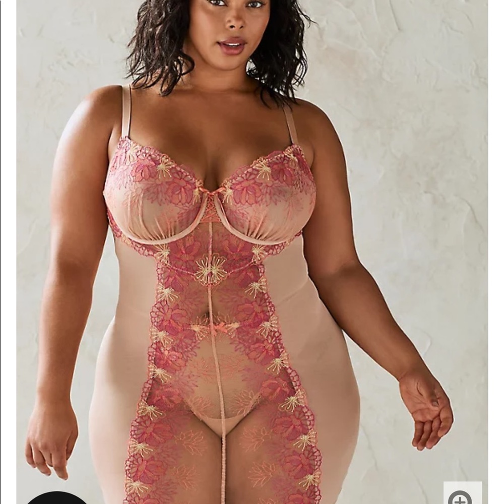 Nwt Torrid size 2 Nude embroidered Nighty